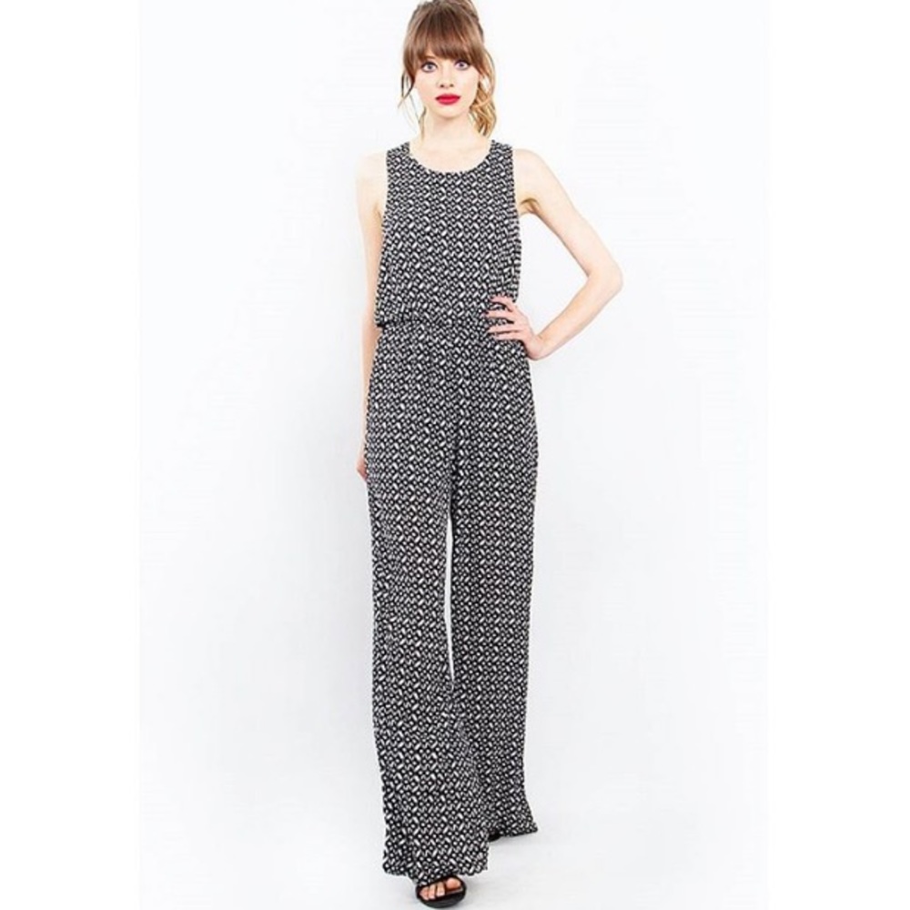 Black and white jumpsuit