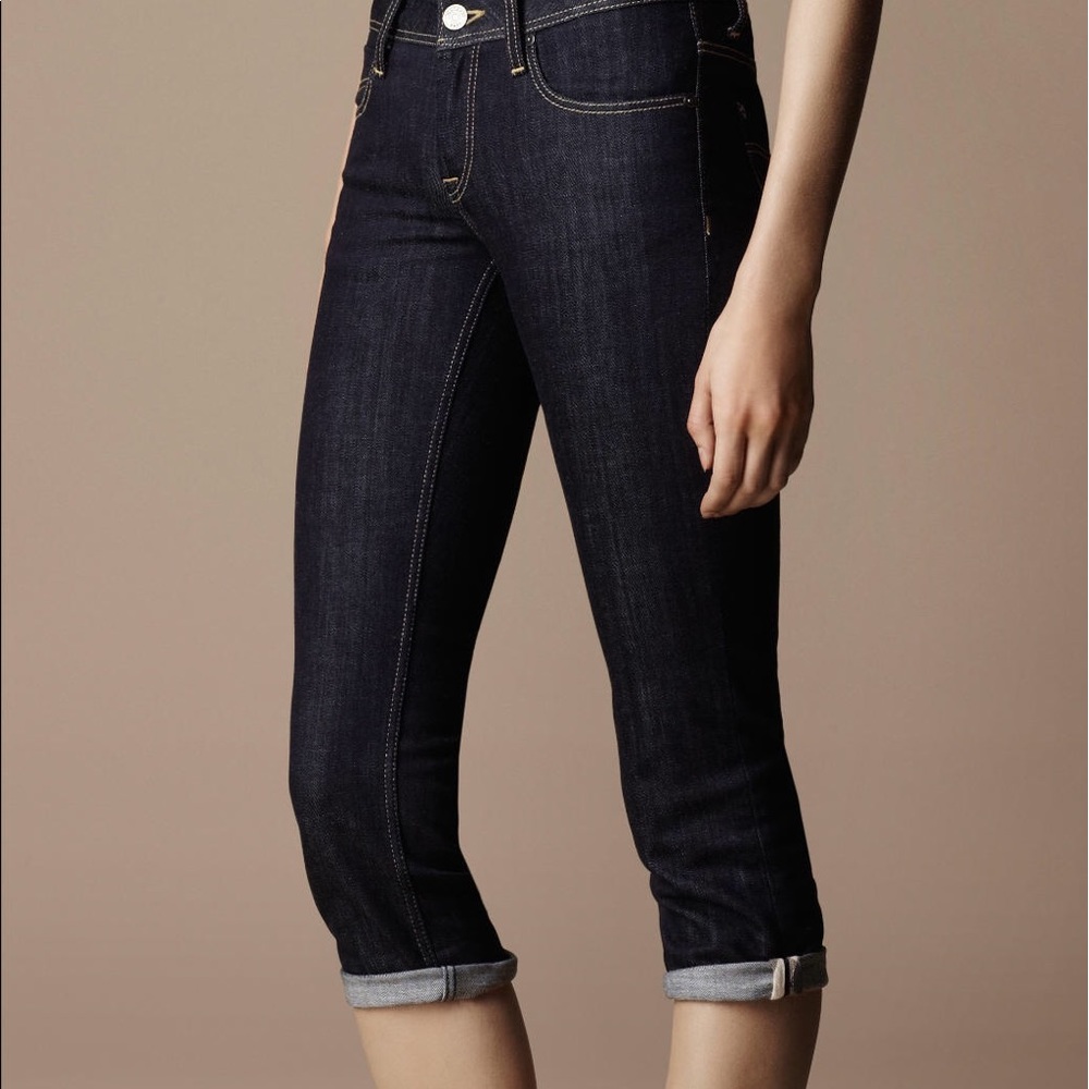 Burberry Brit Buckingham Skinny Leg Cropped Jeans