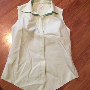 Brooks brothers sleeveless buttonup mintgreen sz 8