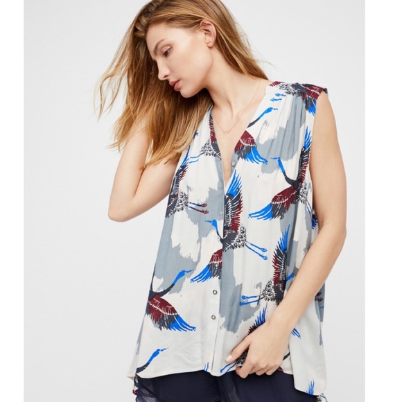 🎉🎉3xHP🎉🎉NWT Free People flowy sleeveless top - Picture 3 of 4
