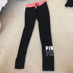 PINK pink and black yoga set hoodie shirt