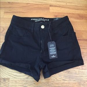 New American eagle black stretch shorts!