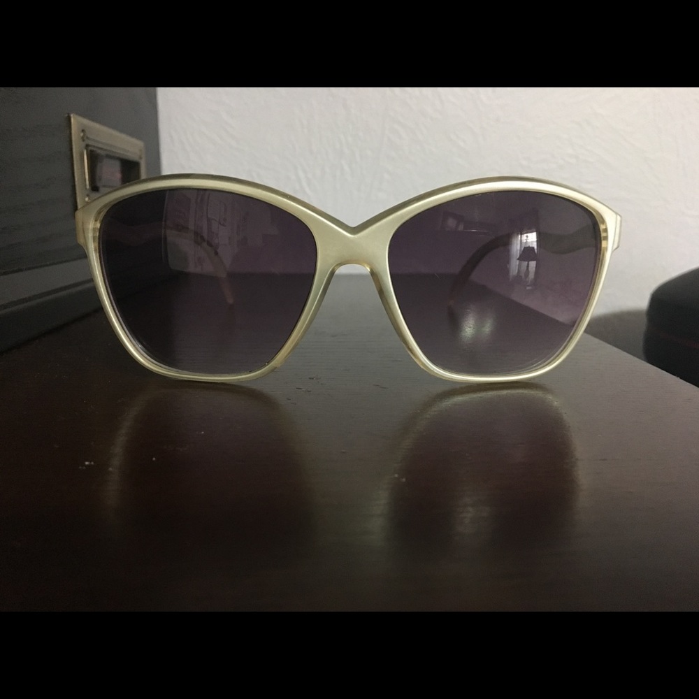 Stylish white framed sunglasses