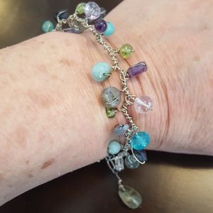 HANDMADE Bracelet * Twisted wire adorn w/ beads