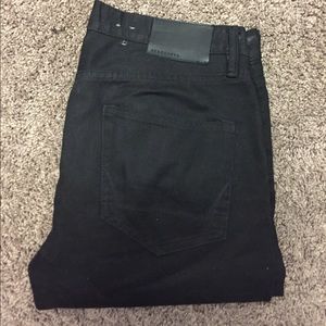 Black Allsaints pistol skinny jeans