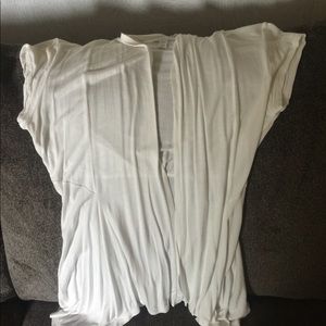 White short sleeved cardigan