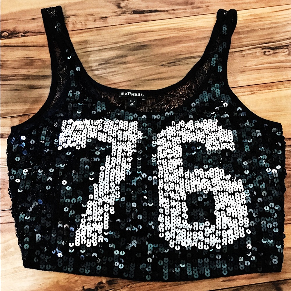 SEQUIN CROP TOP