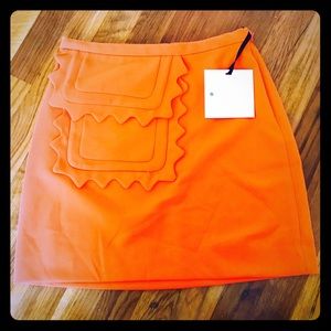 Victoria Bekham Twill Orange skirt