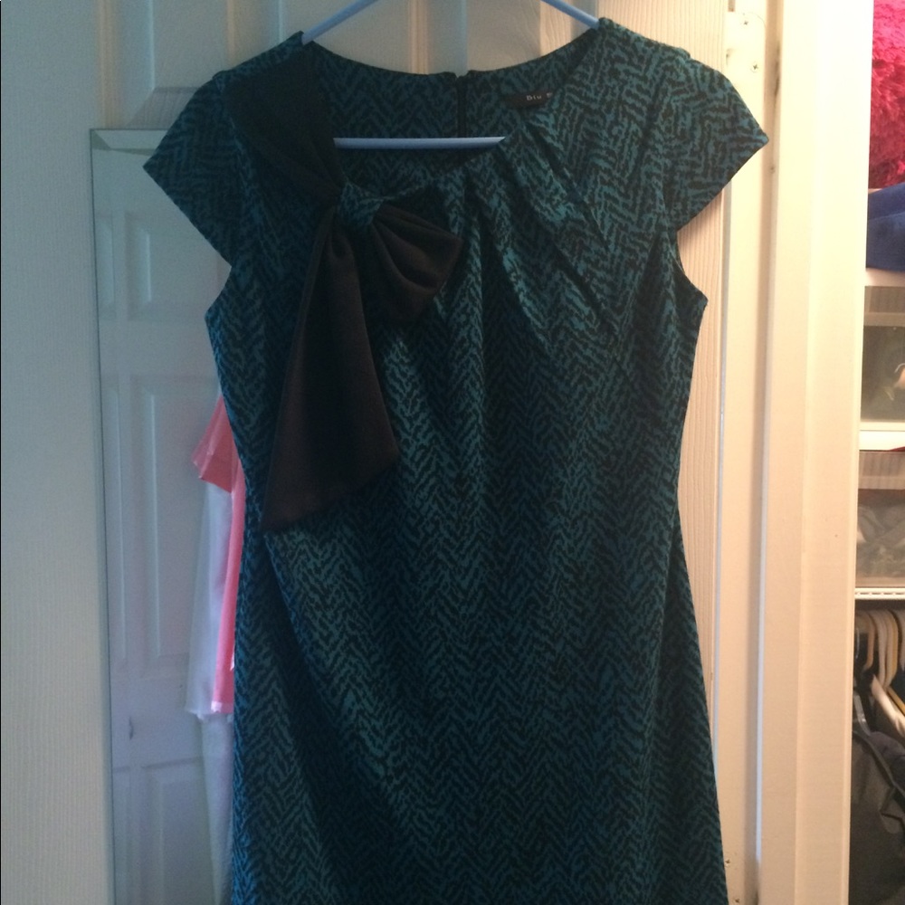 Teal and Black Dress