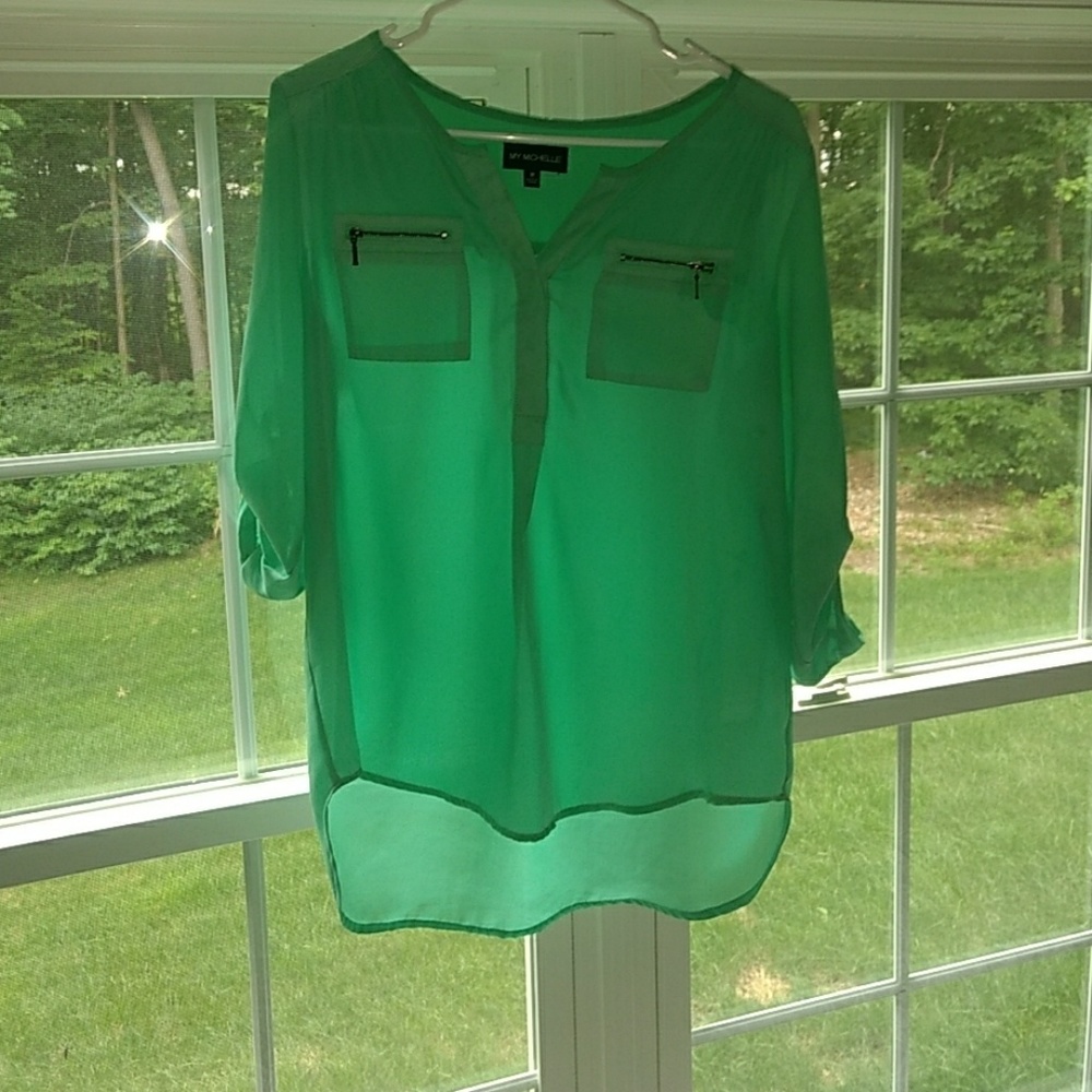Mint green blouse