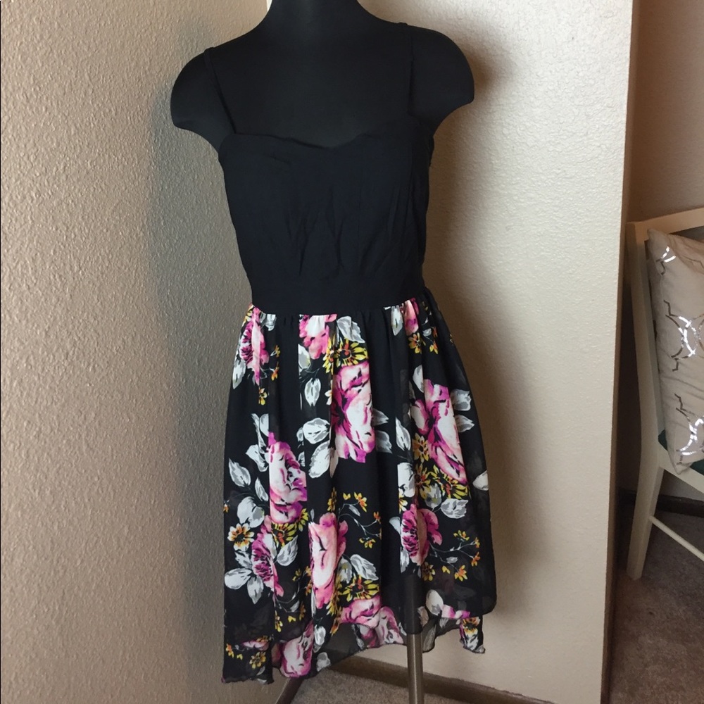 Charlotte Russe floral hi low dress