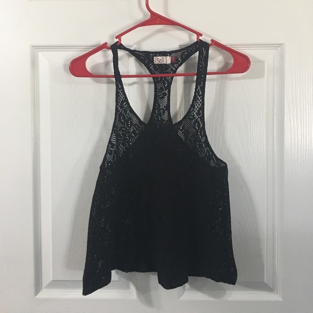 Black lace tank top