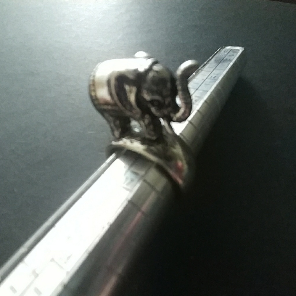 Silver elephant ring