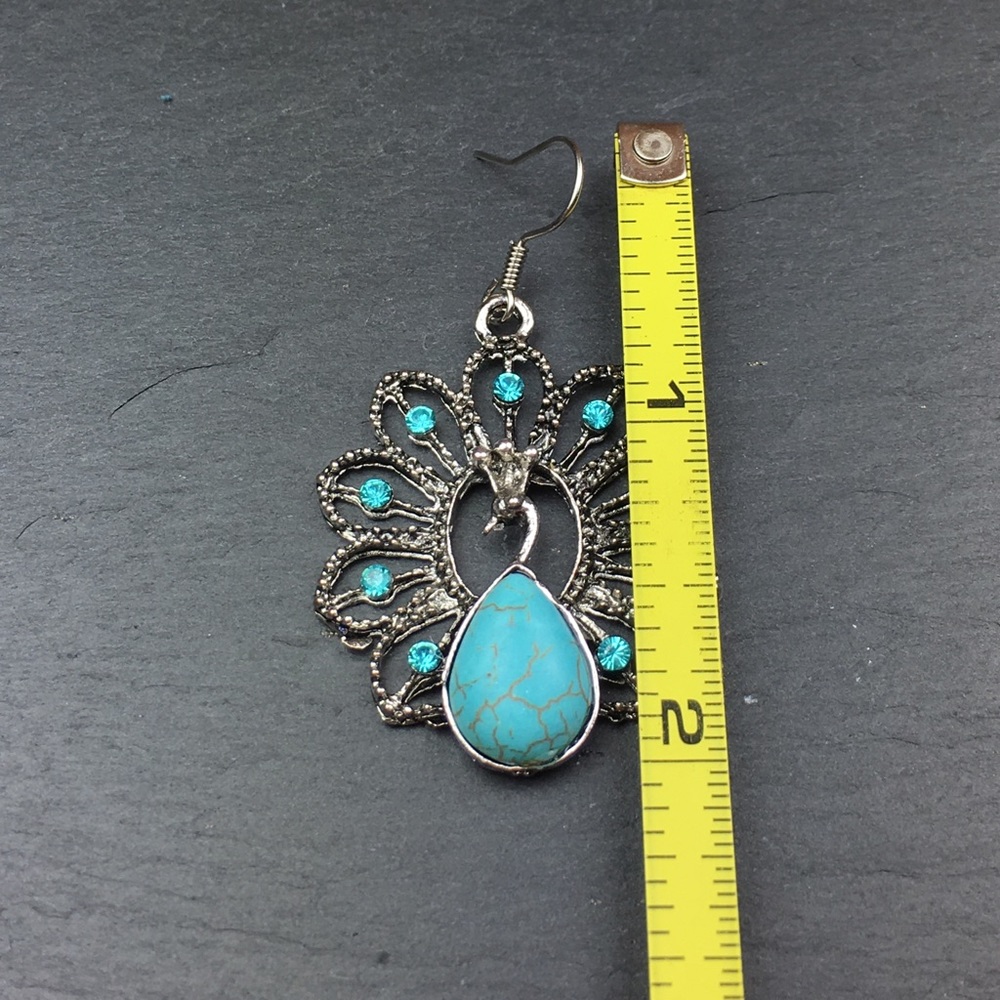 Peacock Earrings - Picture 8 of 9