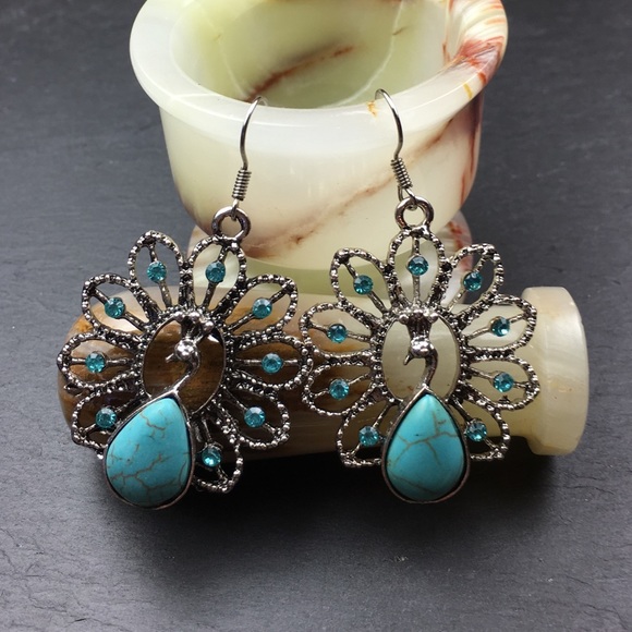 Peacock Earrings - Picture 7 of 9