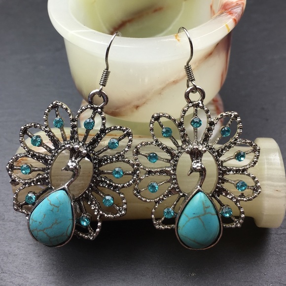 Peacock Earrings - Picture 4 of 9