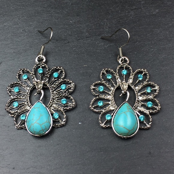 Peacock Earrings - Picture 2 of 9