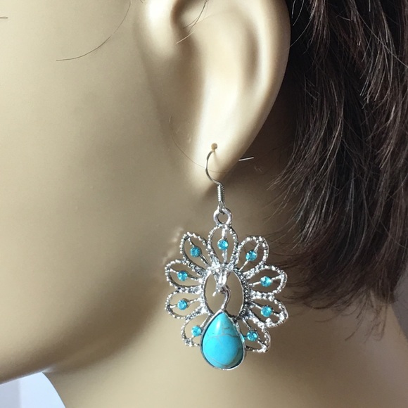 Peacock Earrings - Picture 5 of 9