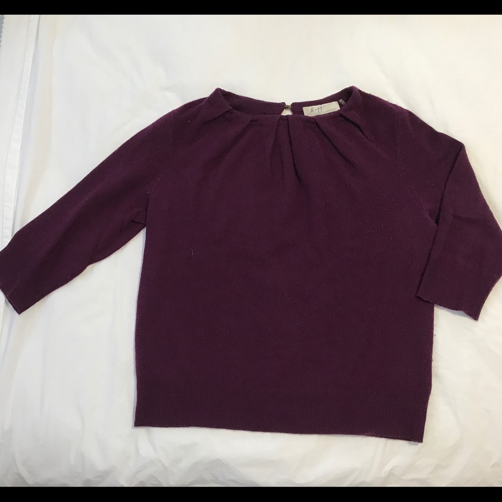 Cashmere Maggie by Magaschoni 3/4 sleeve Sweater