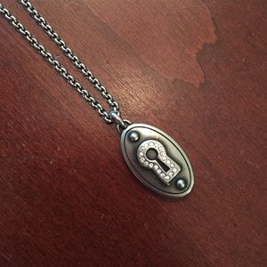 Fossil Signature Keyhole Necklace