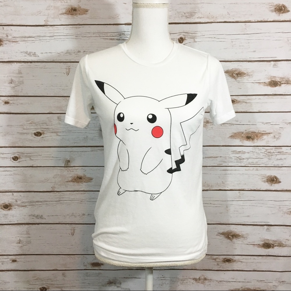 Pikachu Pokemon Tee White NWOT