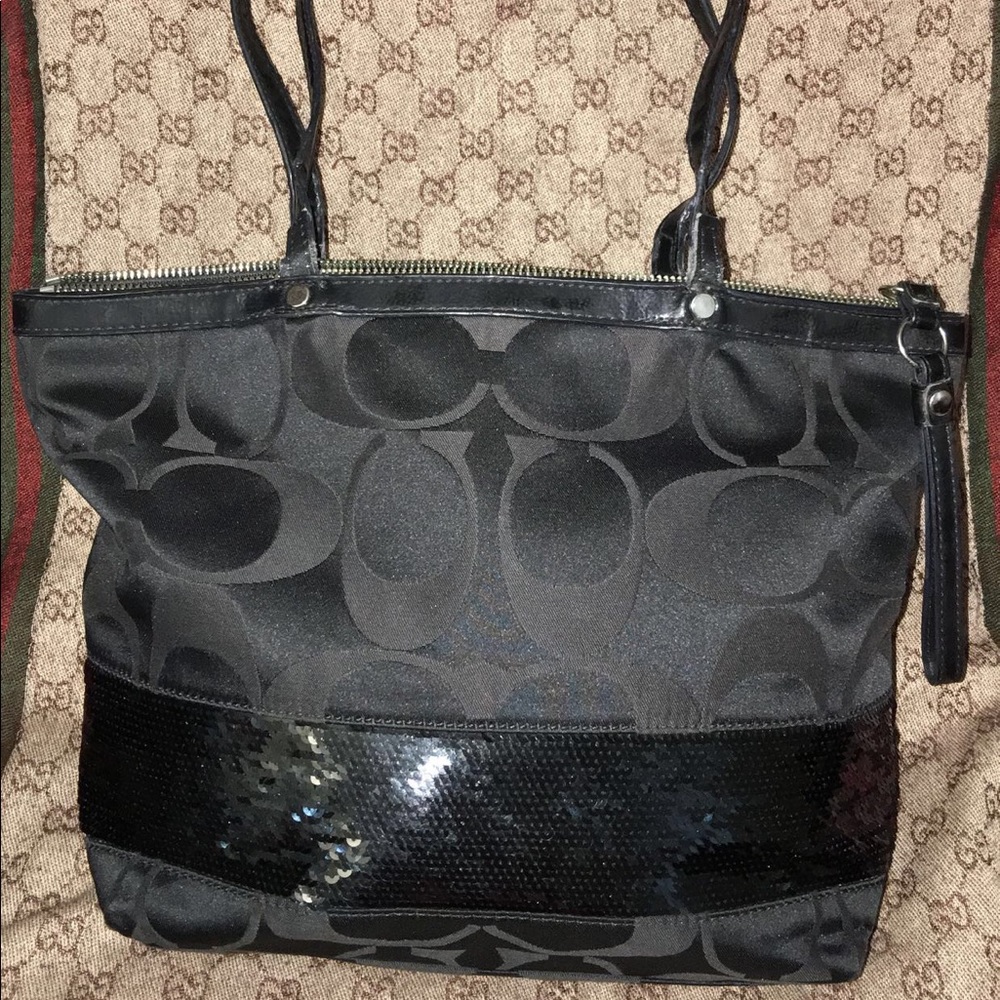 Authentic Small Coach Glittered Bag - image 1