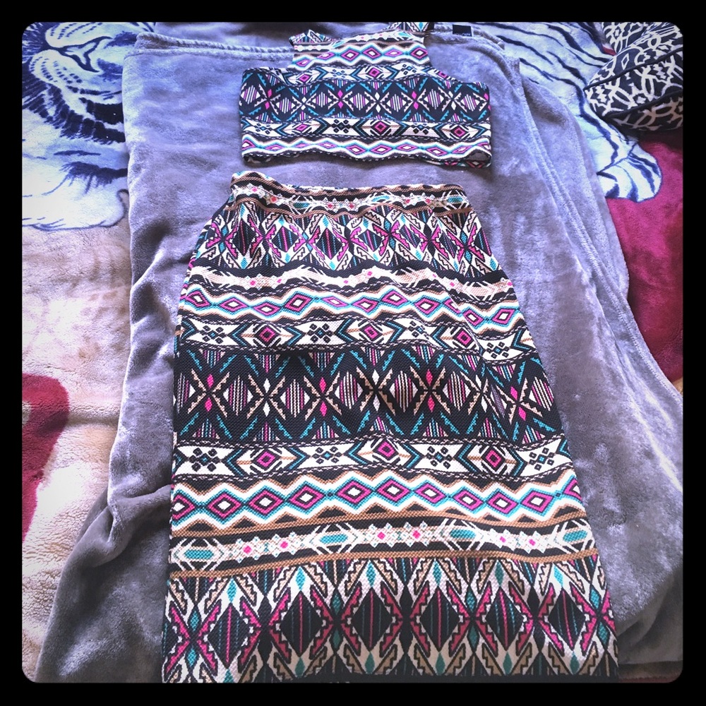 Tribal Two piece skirt w/tank