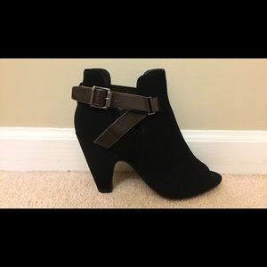 Black Open-Toed Booties