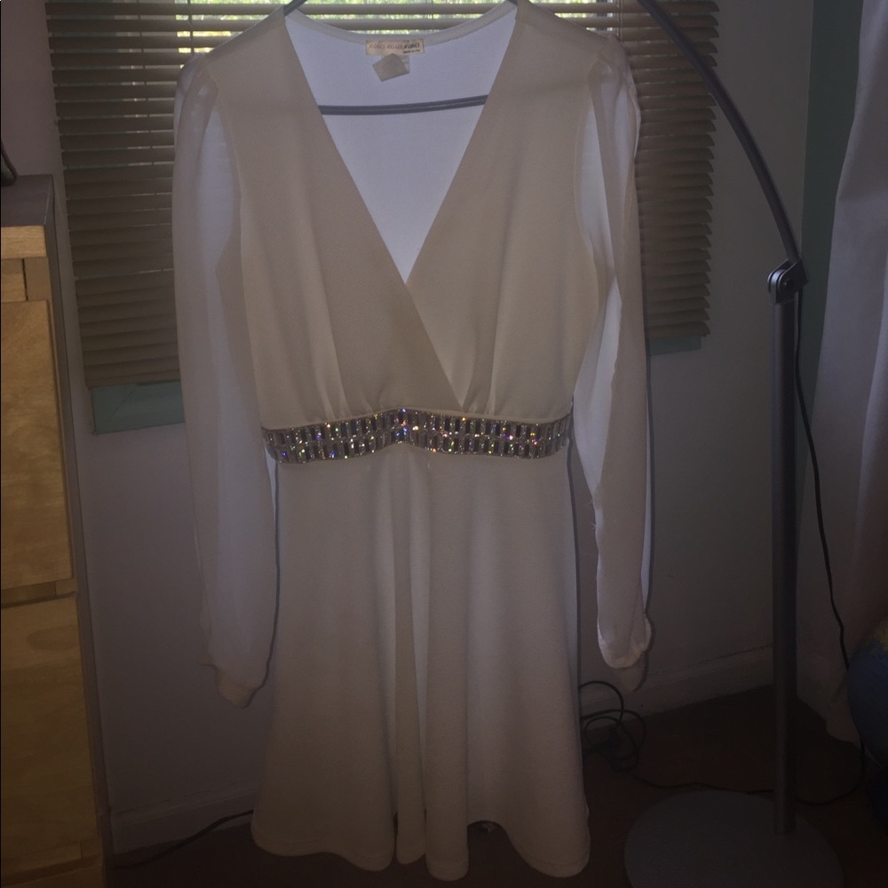 White cocktail dress