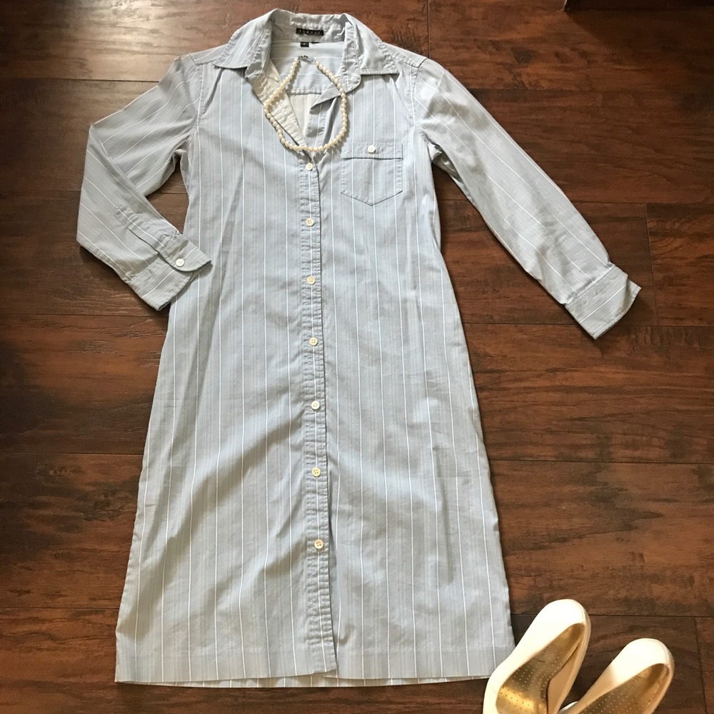 Preppy plaid buttoned up shirt dress!