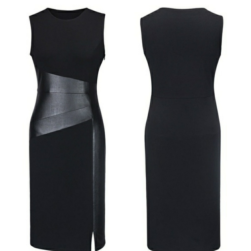 @avianas1226 ➡1 avail Black vegan leather dress - Picture 2 of 3