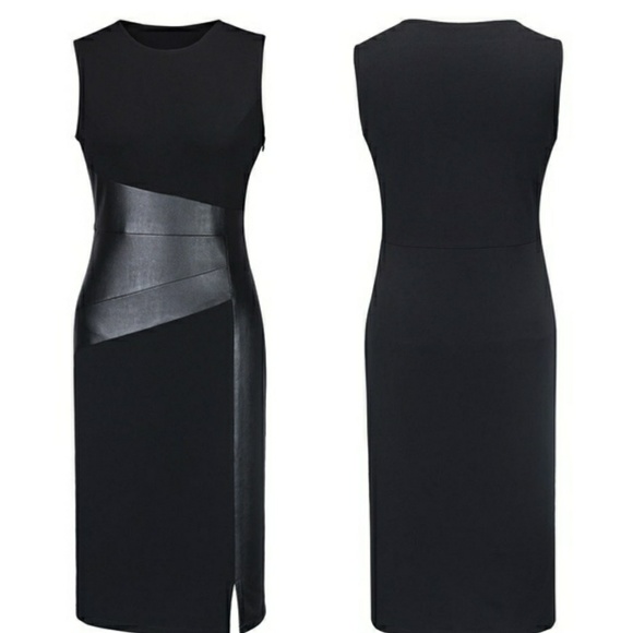 @avianas1226 ➡1 avail Black vegan leather dress - Picture 2 of 3