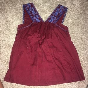 J. Crew maroon tank top