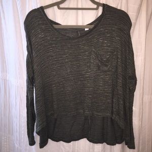NWOT Olive Green High-Low Long Sleeve Top