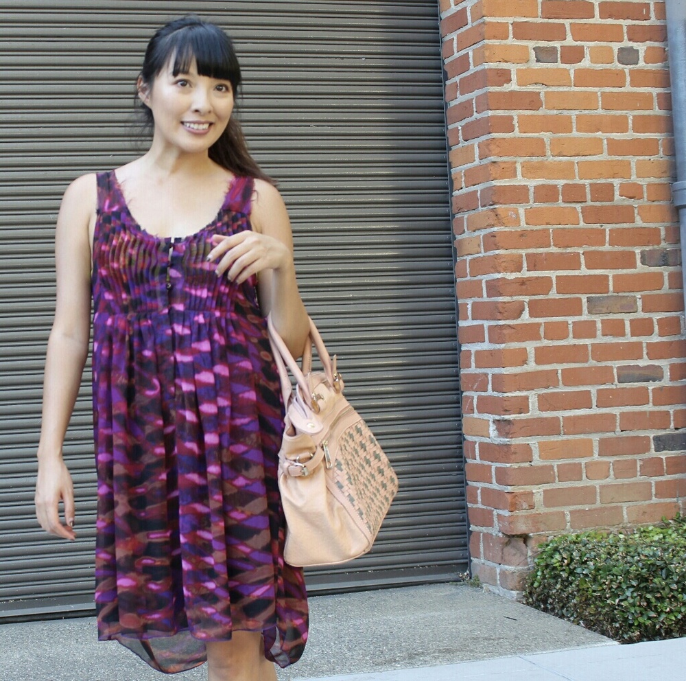 Silky printed dress