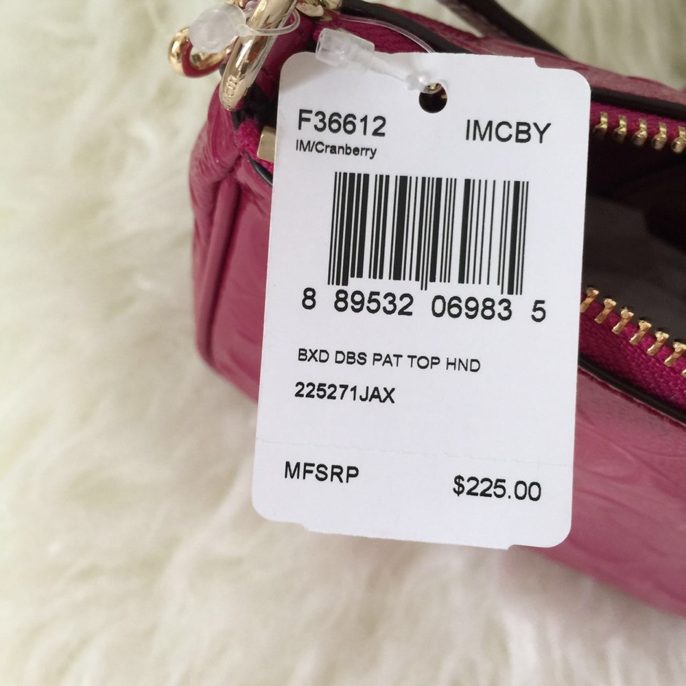 Coach Debossed Top Handle Leather Crossbody - Picture 5 of 6