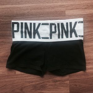 VS PINK RHINESTONE YOGA SHORTS