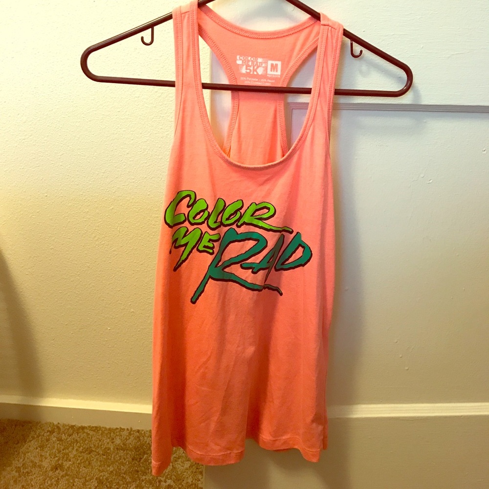 SOLD******Color Me Rad Tank top size Medium