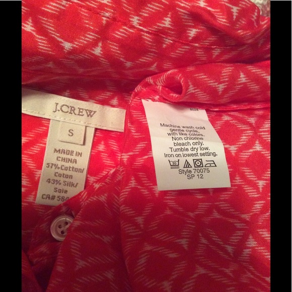 SOLD. J Crew popover top. Sz S - Picture 2 of 2