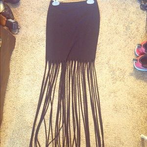 Fringe mini skirt - missguided