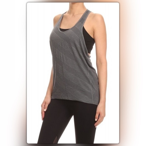 Grey Racerback Love Athletic Tank - Picture 3 of 3
