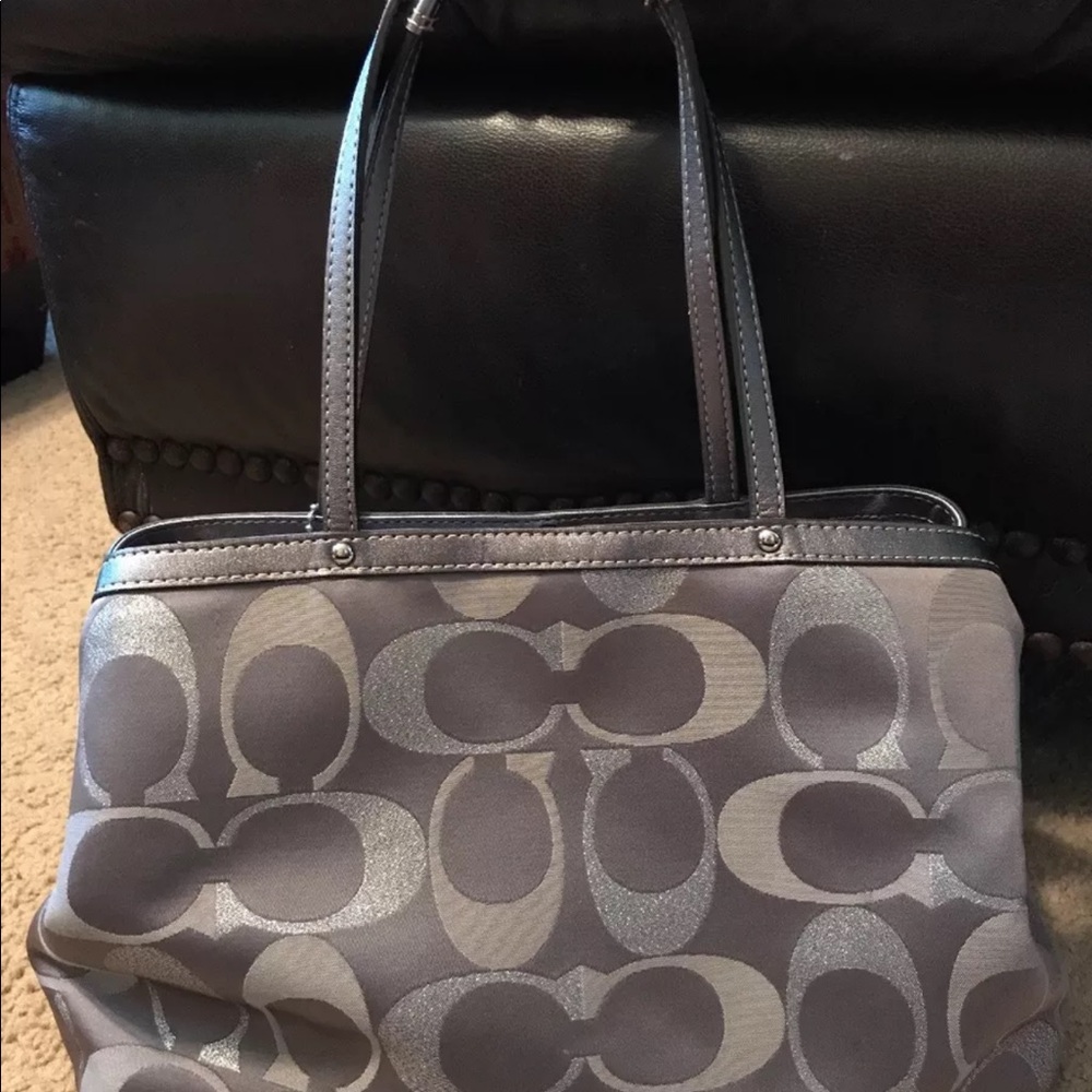 Coach Signature Carryall in Silver