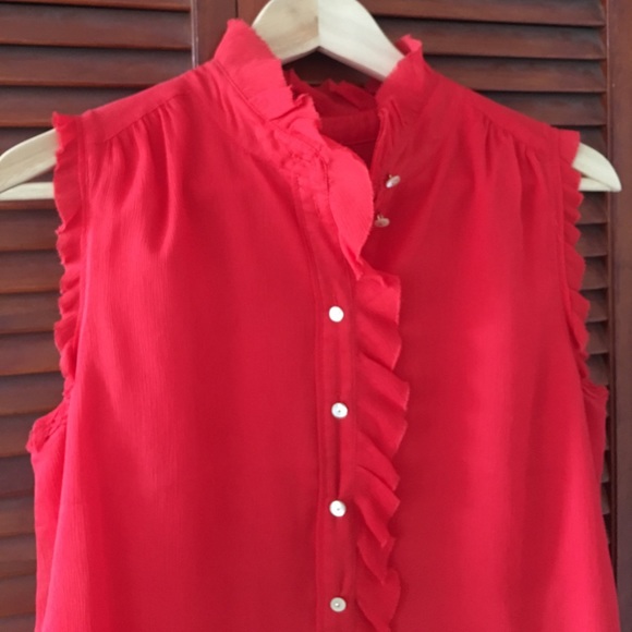 Natasha Top - Coral/Red NWOT - Picture 4 of 4