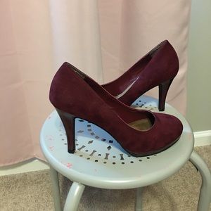 Burgundy pumps