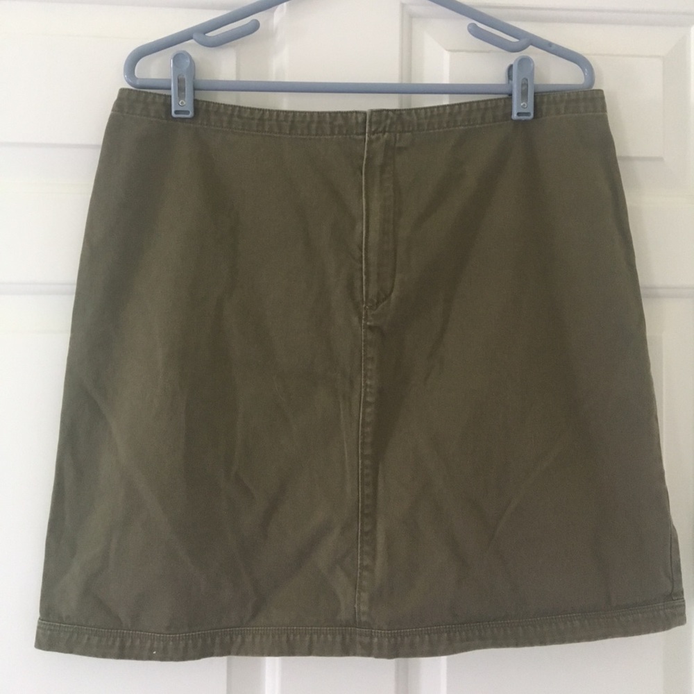 Olive canvas skirt