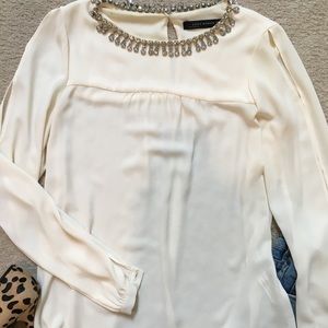 Zara embellished blouse