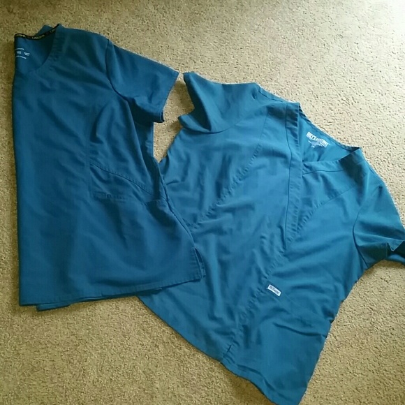 Grey's Anatomy & Carisma Tops - EUC!Set of 3 sz 2X scrub tops!! 3rd not pictured