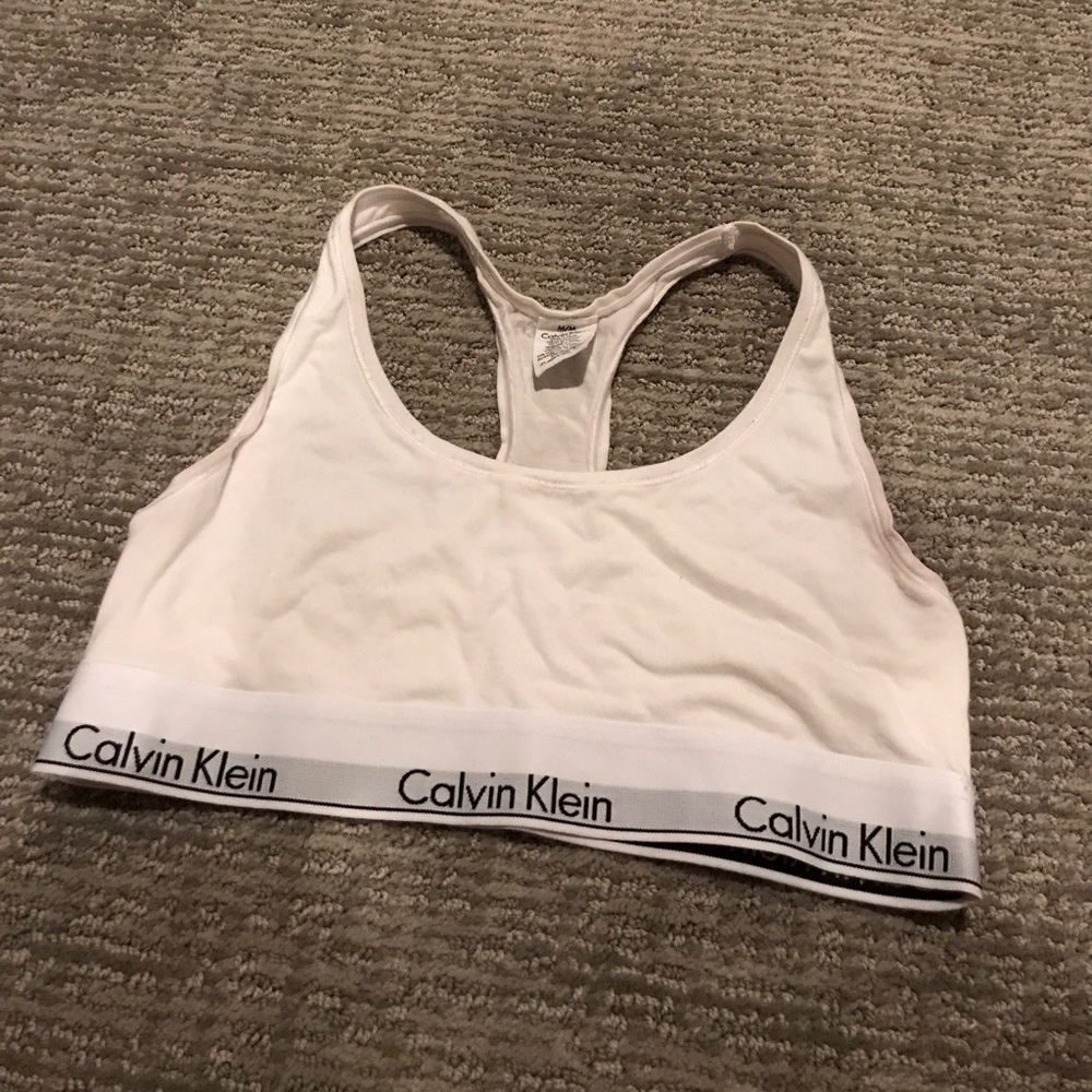 White Calvin Klein Sports Bra