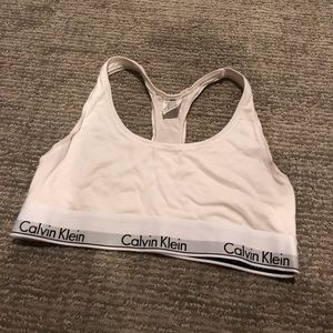 White Calvin Klein Sports Bra