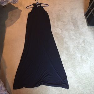 Navy blue, high necked, maxi dress from Old Navy